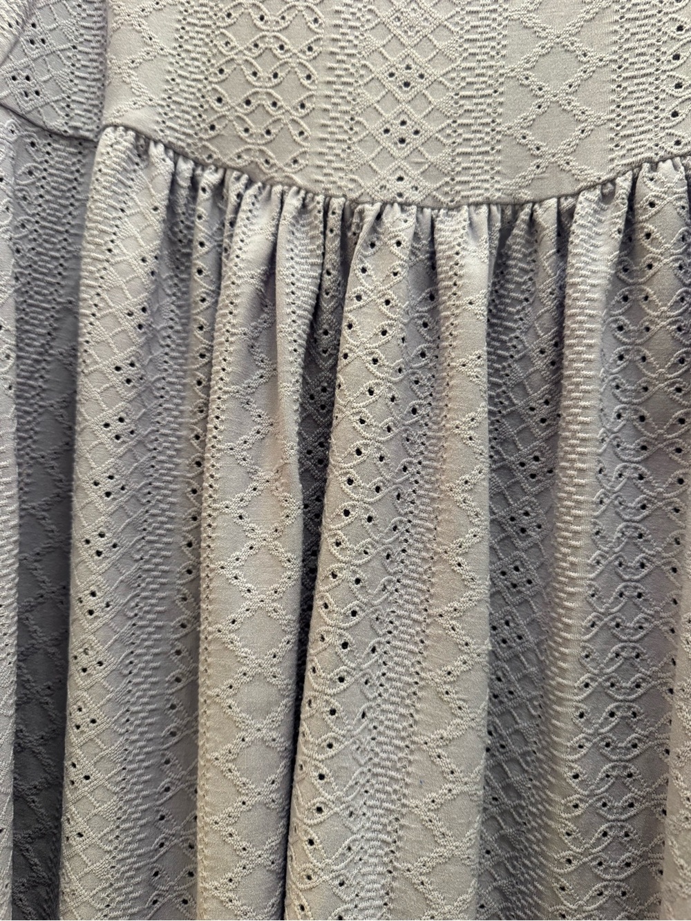 Your Style tops, short sleeve scoop neck eyelet design lavender & royal blue 3x - Picture 8 of 11